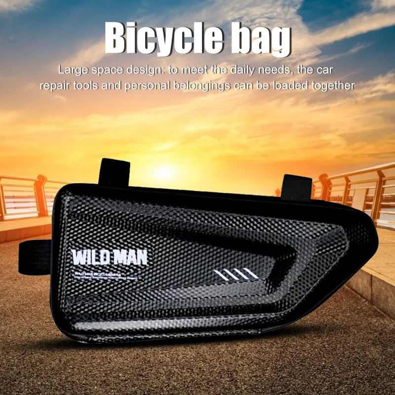 Сумка на раму для велосипеда WILD MAN прочная треугольная велосипедная сумка
