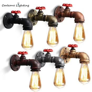 

Water Pipe Wall Light Vintage Wall Lamp Loft Style Wall Lights Bar Cafe Restaurant Industrial Deccor Wall Sconce Light Fixture