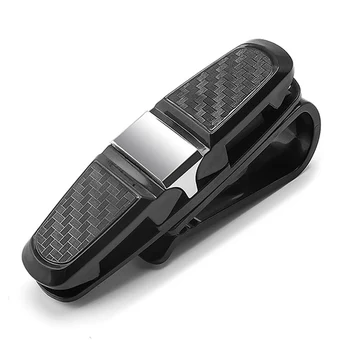 

Carbon Fiber Spectacle Frame Car Glasses Double-ended Clip Built-in Sponge 360 Degree Rotation NJ88