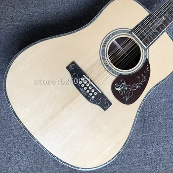 

Factory-customized 12-string guitar, 41-inch solid AAA spruce top, ebony fingerboard, real abalone shell binding and inlay,