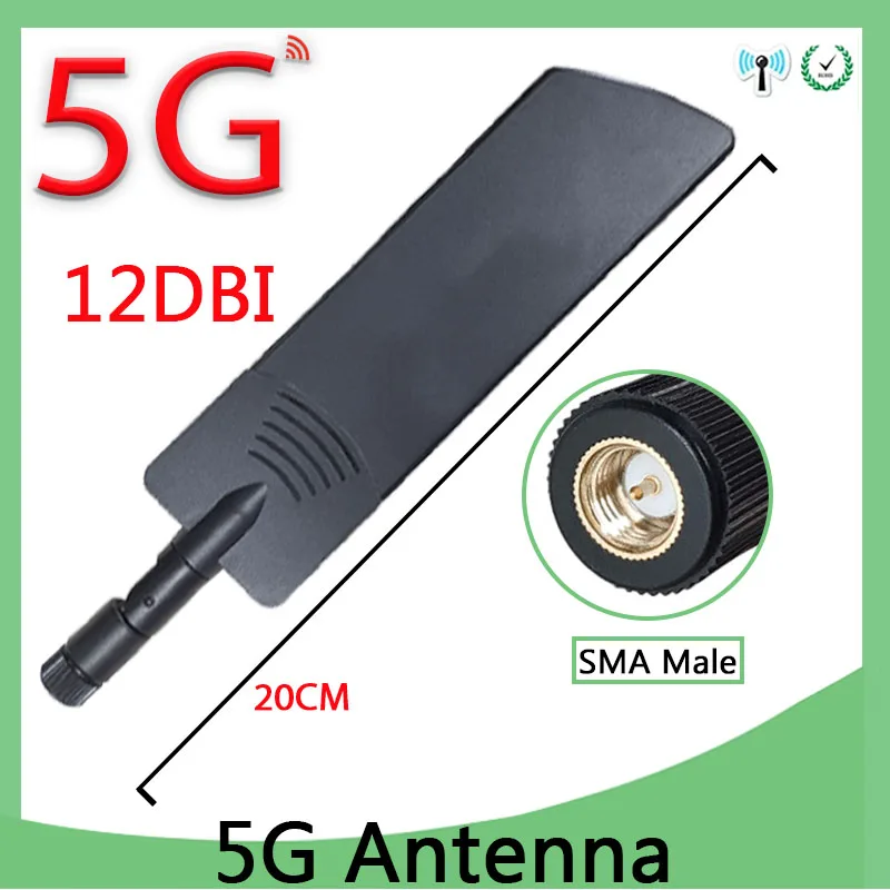 EOTH 1 2PCS 5G wifi 12dbi Antenna PBX ROUTER antena SMA male Connector IOT high-gain signal LTE gsm carro cellular booster modem | Мобильные