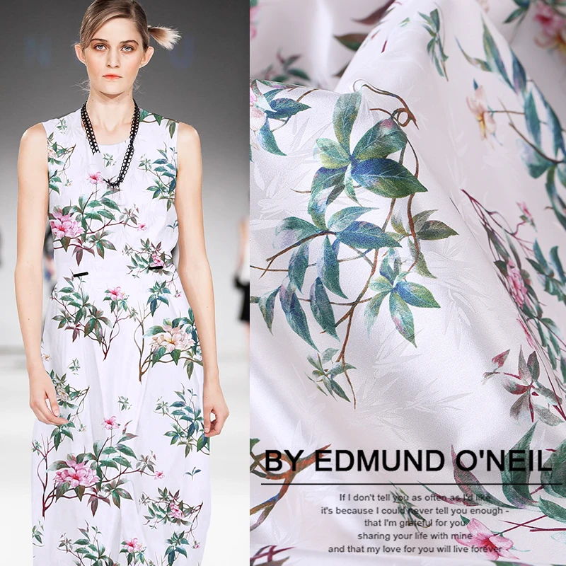 

108cm wide silk stretch satin fabric meter printed Chinese silk fabric satin stretch spandex fabric wholesale silk cloth