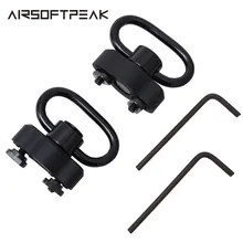 2 шт./компл. M-lok QD Слинг Rail тактическое Нарезное ружье кронштейн для прицела поворотный направляющий адаптер крепление кнопка быстрого отпускания ремешка Принадлежности для охоты