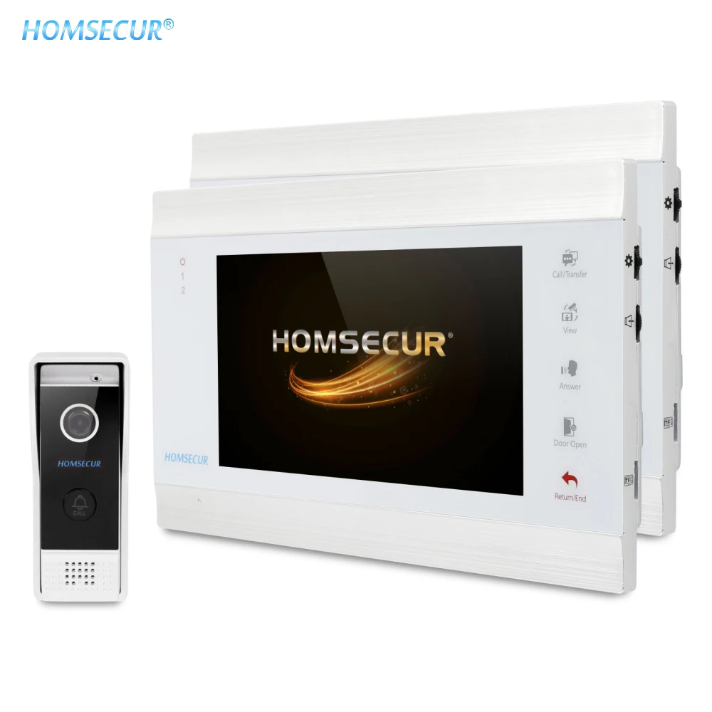 HOMSECUR 7\ Video Door Intercom System with IP65 1.3MP AHD Camera Support Motion Detection Recording Snapshot Call Transfer