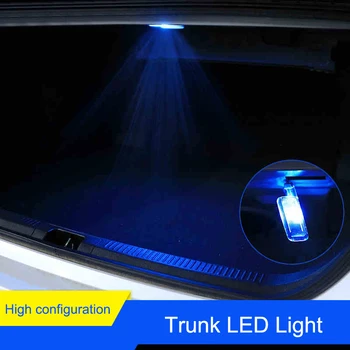 

QHCP Car Rear Tail Trunk Box Lamp LED Make Up Mirror Light Car Makeup Mirror Lights Blue White Color Bulbs For Toyota Camry 2018