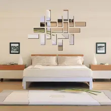 Foreign Trade for Strip Mirror Sticker Bedroom Living Room Library Home Decoration Acrylic Mirror Wall Stickers 361094
