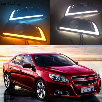 

Car Flashing 1 Set LED DRL Daytime Running Light Daylight With Turn Signal For Chevrolet Chevy Malibu 2011 2012 2013 2014 2015
