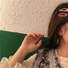 Южная Корея шикарный винтажный Вишневый цветочный принт для девочек Милый Винтажный маленький зажим для волос BB зажим для волос для детей и взрослых