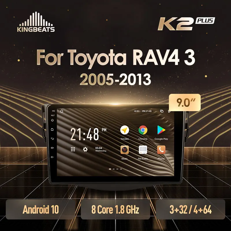 KingBeats штатное головное устройство For Toyota RAV4 3 XA30 2005 - 2013 GPS Android 10 автомагнитола на