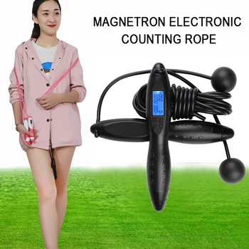 

Novel Multifunctional Magnetic Control Electronic Counting Rope Skipping Rubber Handle Four Key Calorie Wireless Rope Skipping
