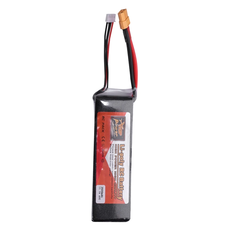 

ZOP POWER 11.1V 3500mah 3S 60C Lipo Battery XT60 Plug For RC Quadcopter RC Car Boat
