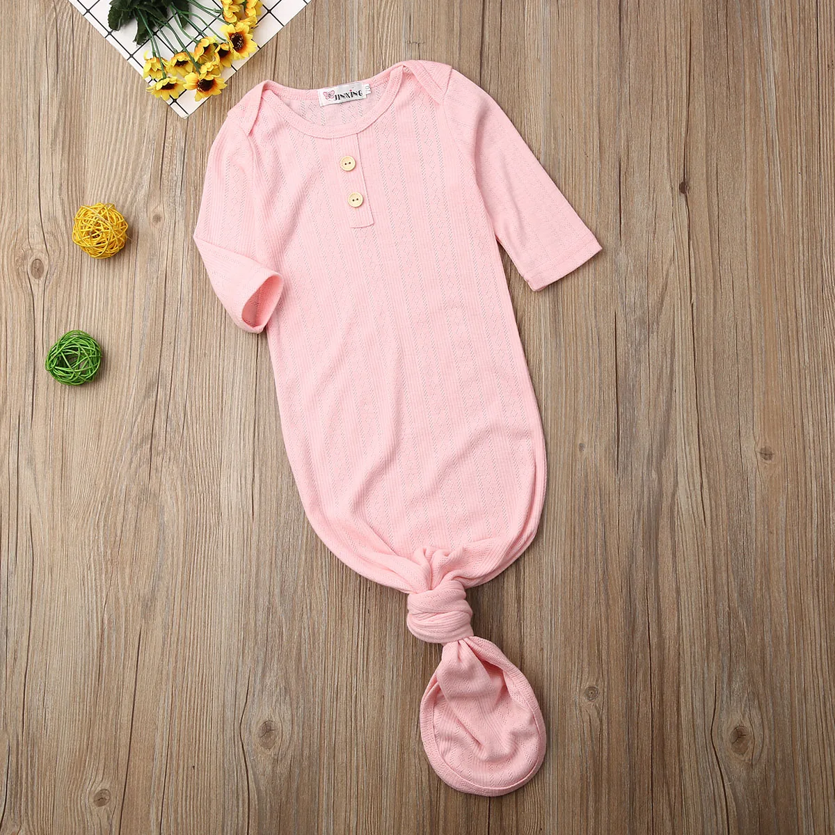 Хлопковое Пеленальное Одеяло для новорожденных девочек, спальный мешок с длинными рукавами, Размер 0-6 м