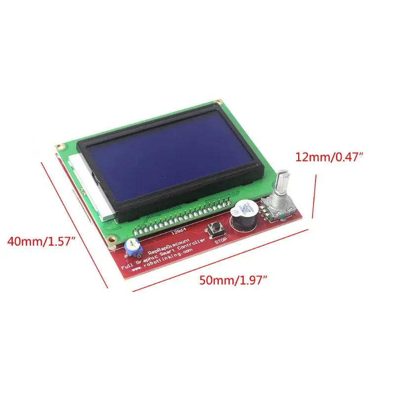 Для 3D принтера smart controller RAMPS 1 4 LCD 12864 панель управления синий экран оптовая продажа