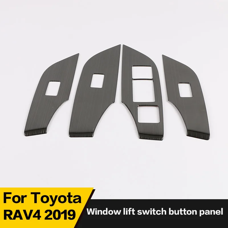 Для Toyota RAV 4 ABS карбоновое волокно стиль переключатель окна Кнопка панель 4 шт./компл