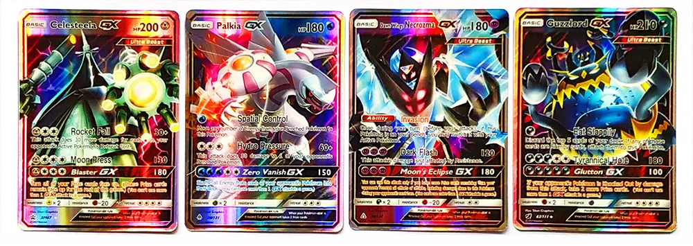 TAKARA Tomy GX EX энергетический тренажер, 100 шт., 60 шт., мега-игрушки для детей, блестящие карты покемон, игра для борьбы, флеш-карта
