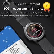 Ekg PPG akıllı saat erkek spor hassas kalp hızı Bluetooth Smartwatch su geçirmez IP68 doğru kan basıncı oksijen smartband