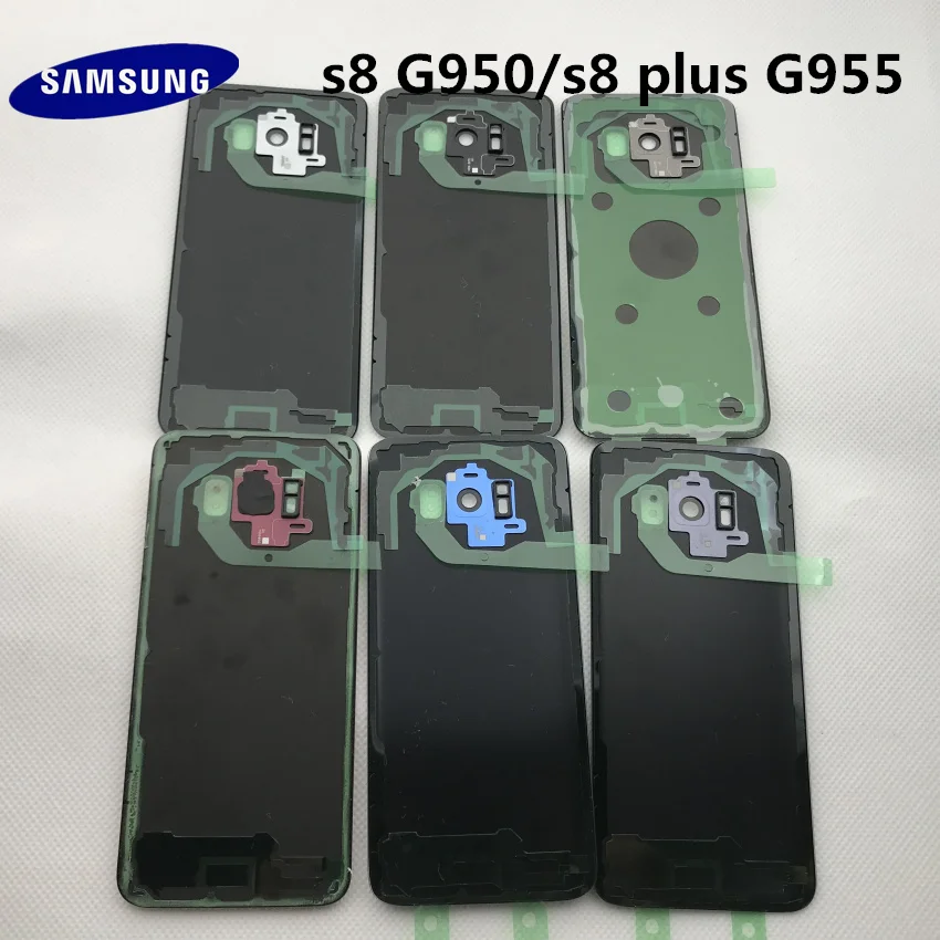 Samsung задняя Батарея Крышка для samsung Galaxy S8 G950 SM-G950F G950FD S8 плюс S8+ G955 SM-G955F G955FD сзади Стекло чехол