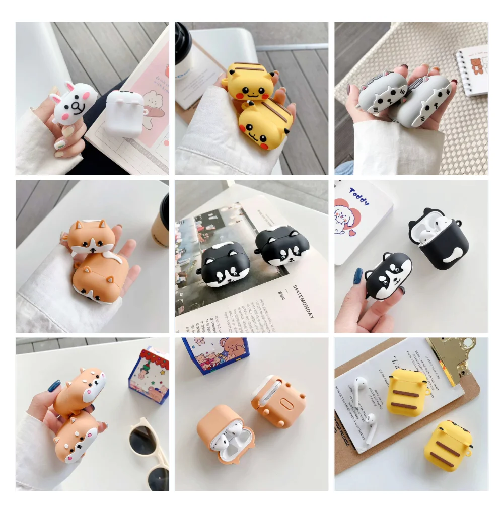 

Cute Corgi Cover For Airpods 1 2 Case Earphone Silicone Bluetooth Wireless Protective Case For AirPods Pro Cute Dog