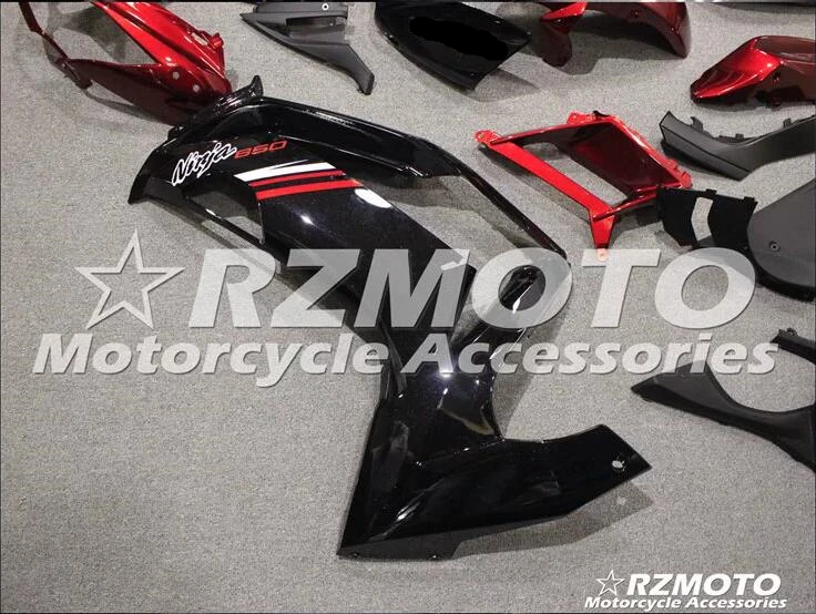 Мотоциклетный обтекатель abs комплект для Kawasaki Ninja 650 ER6F 2012- корпусные детали плесень черный redStore № 0053