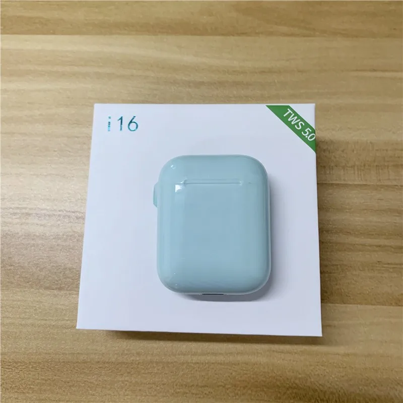 green i16 Hessy I16 TWS беспроводные наушники 1:1 Bluetooth 5,0 гарнитуры наушники с микрофоном стерео наушники Pk I10 I12 - Цвет: green i16