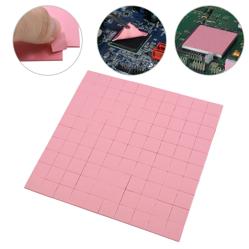 Thermal pad Thermal paste TISHRIC CPU Thermal Pad 0.5mm 1mm 1.5mm 2mm heatsink heat sink Paste PC Fan Cooler Conductive Silicone pad GPU Thermal Pads