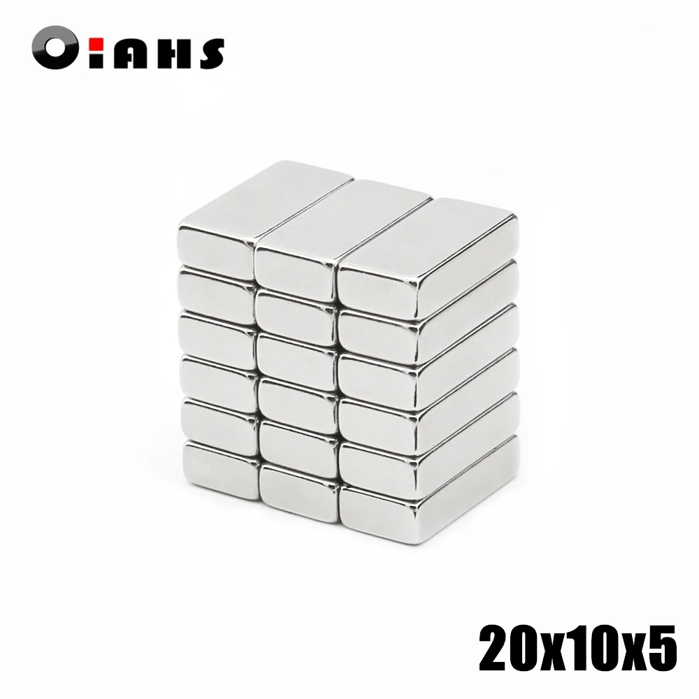 Сверхмощный редкоземельный блок неодимовый магнит NdFeB N35 F20 * 10*5 мм 100 шт. f20x10x5 мм|n35
