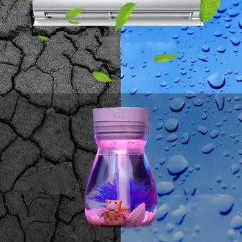 

New Mini USB air humidifier Creative water bottle humidifier ultrasonic mute home color atomizer