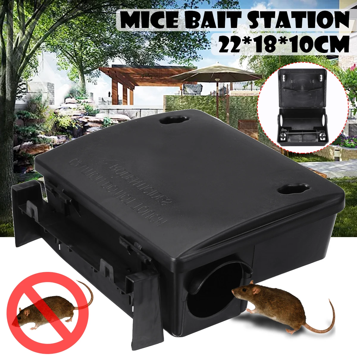  Rodent Mouse Trap Poison Mice Killer Bait Station Box