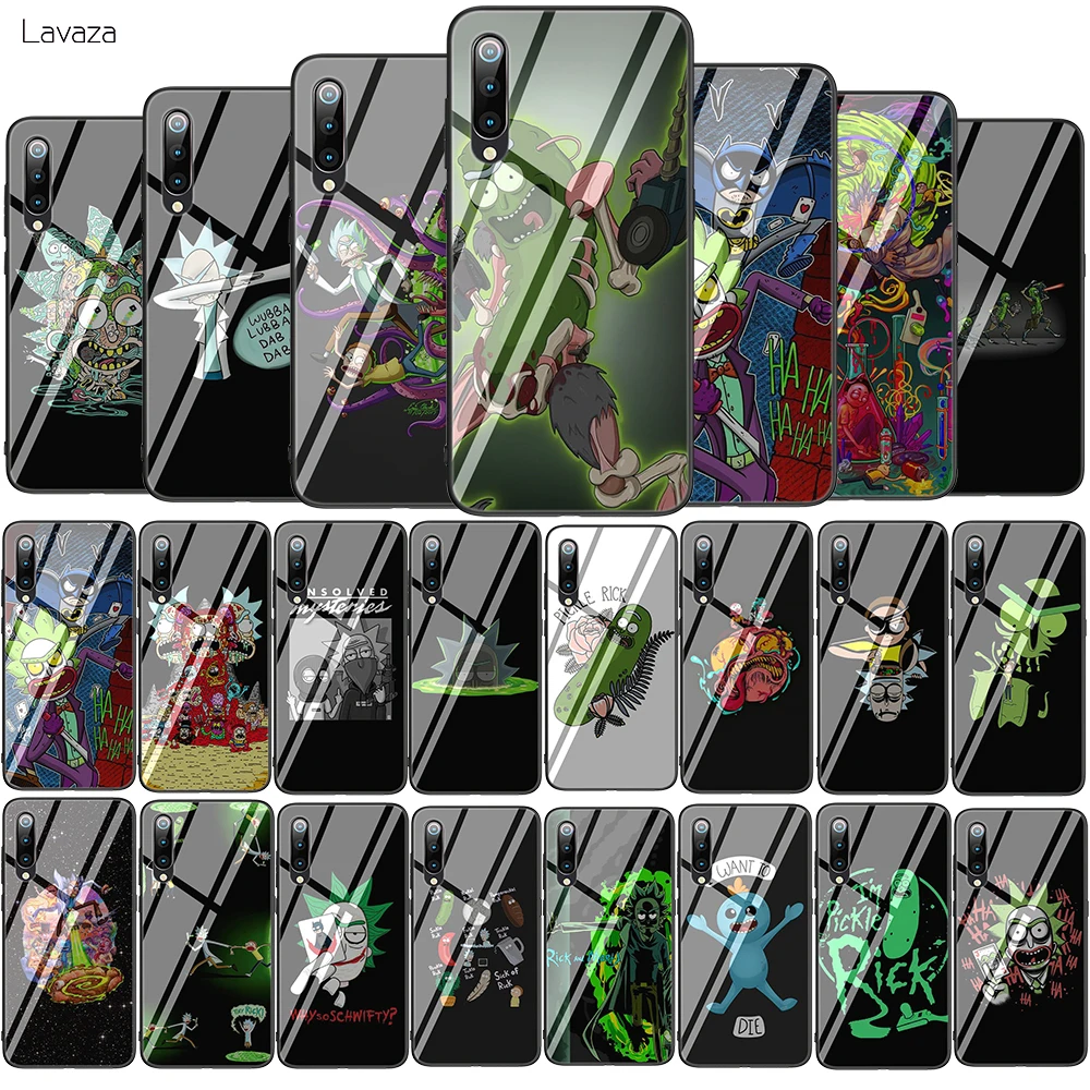 

Lavaza Anime Rick and Morty Tempered Glass Soft Case for Xiaomi Redmi Note 5 6 7 Pro Mi A1 A2 8 Lite 9 F1 TPU Cover