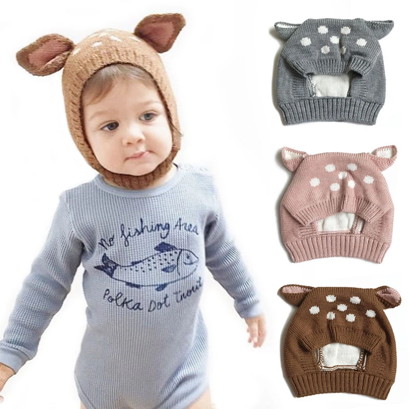 Bonnet En Tricot A Oreilles De Cerfs Pour Bebe Et Enfant Fille Ou Garcon Couvre Chef Doux Convient Au Nouveau Ne Collection Hiver Modele Adorable Aliexpress