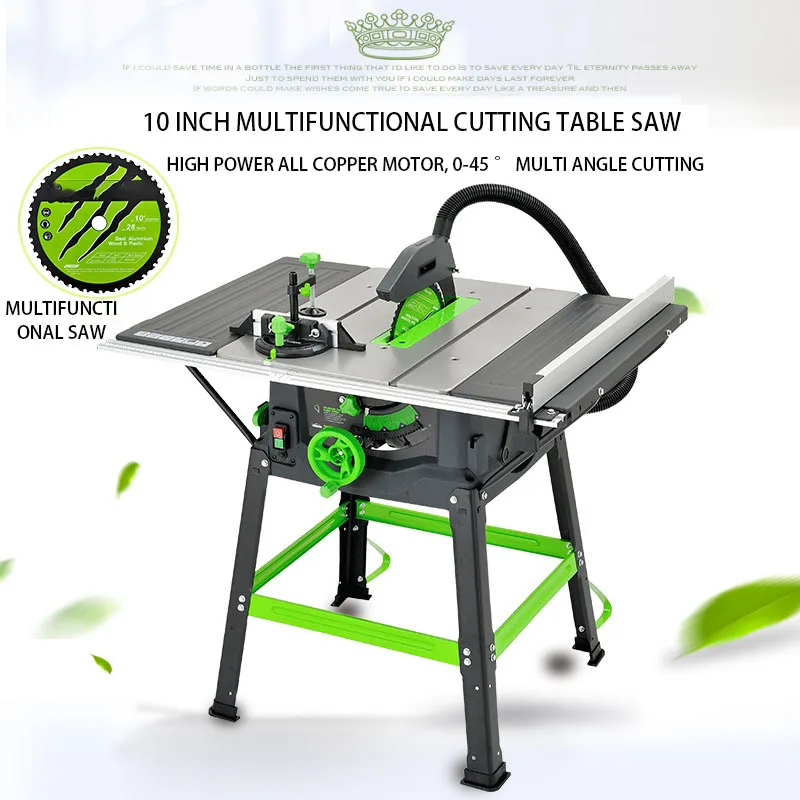 10 Inch Bench Saw Multi-functional Woodworking Push Circular Cutting Machine Electric Tool Panel Dust-free | Инструменты