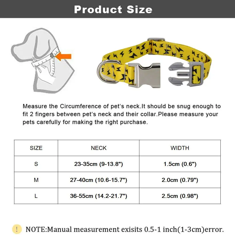 Ошейники для собак Регулируемый мягкий нейлоновый ошейник для маленьких собак аксессуары для питомцев С Пряжкой Ошейник с принтом поставки 1,5/2,0/2,5 см
