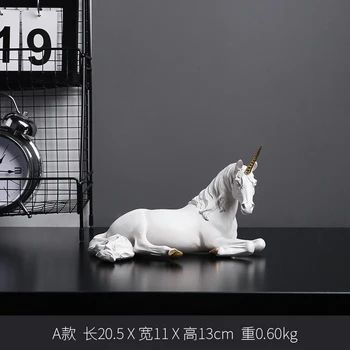 

Unicorn model living room decoration Nordic decorations creative home office decoration bookcase furnishings