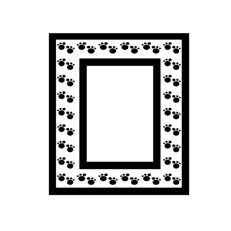 

Naifumodo Dog Footprint Frame Metal Cutting Dies New 2019 Background for Card Making Scrapbooking Dies Embossing Cuts Craft Dies
