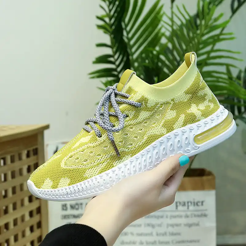 ladies yellow running shoes