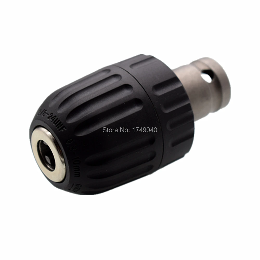 cheap!!!- Drill Chuck 0.8mm to 10mm Keyless Drill Bit Chuck Thread
3/8in 24UNF with 1/2" Square Socket Adaptor for Impact Electric Drill