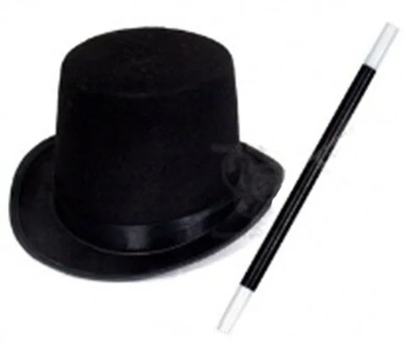 Маг черный костюм плащ маскарадные костюмы топ шляпа шапка плащ галстук-бабочка белые перчатки волшебная палочка набор - Цвет: 5