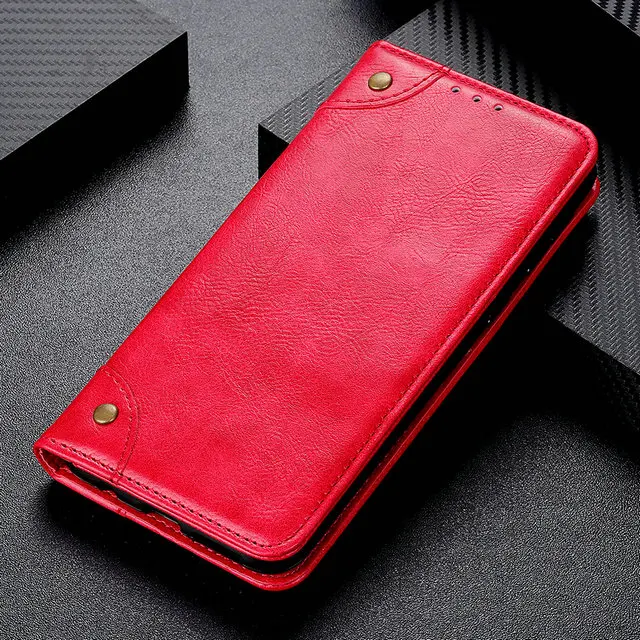 Красный 6,2 ''кожаный чехол-книжка для Motorola Moto One Macro, чехол, Роскошный кошелек, твердый чехол с отделением для карт для Motorola One Macro, чехол Moto 1 Macro - Цвет: Красный