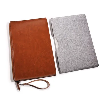 

Laptop Sleeve bag Notebook PU HandBag Case For Macbook Air Pro Retina 11 12 13 15 Lenovo HP ASUS With Wool Felt Laptop Liner Bag