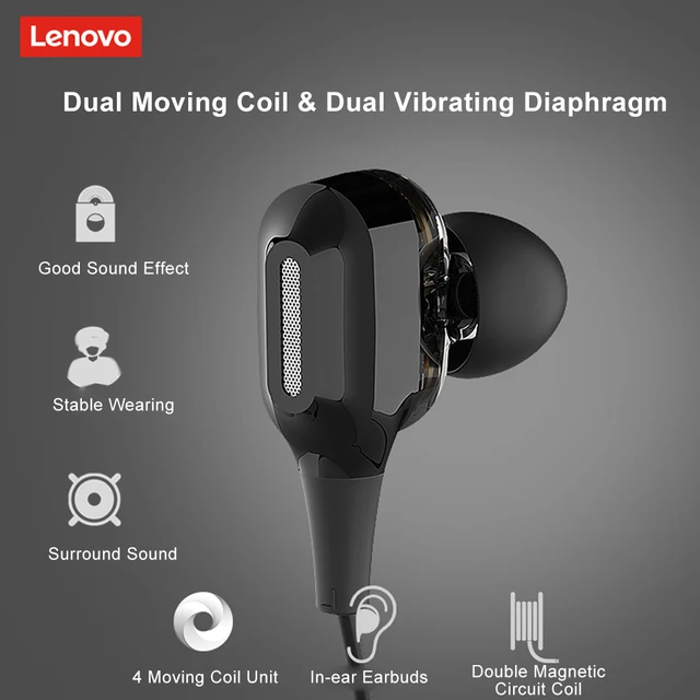 Lenovo XE66 Wireless Bluetooth 5.0 Headphone Neckband Headset Dual Moving Coil Neck Hanging Earphone Waterproof Magnetic Suction 2