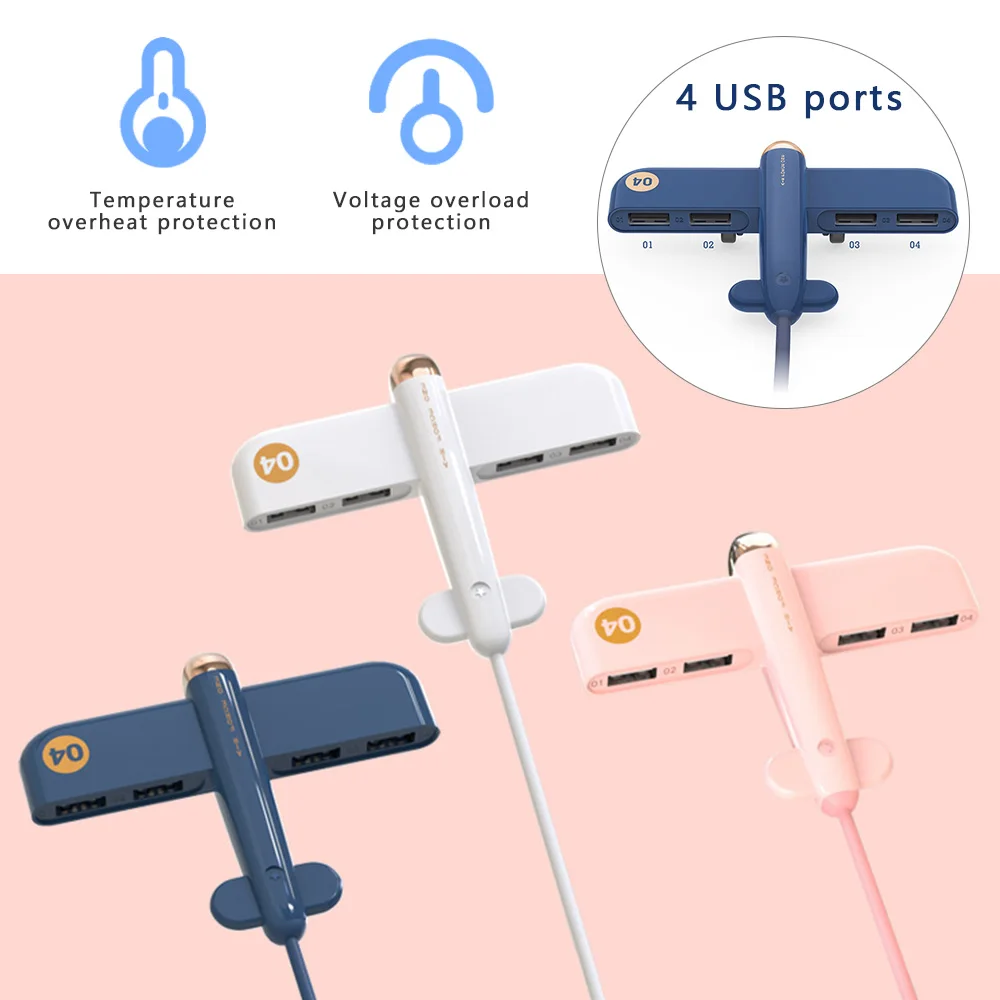Floveme мульти USB Высокоскоростной разветвитель 4 порта USB 2,0 концентратор реактивный истребитель usb-хаб адаптер для ПК Аксессуары для ноутбуков USB расширитель