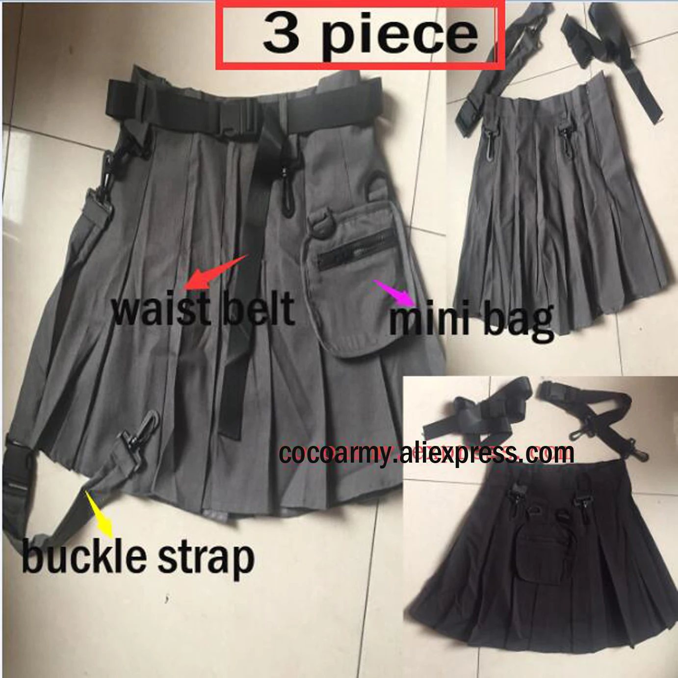 Elegant High Waist Belt Zipper Ribbon Pocket Pleated Mini Skirt Harajuku Streetwear Korean Women Gothic Hip Hop Cargo Punk Sexy Elegant High Waist Belt Zipper Ribbon Pocket Pleated Mini Skirt Harajuku Streetwear Korean Women Gothic Hip Hop Cargo Punk Sexy