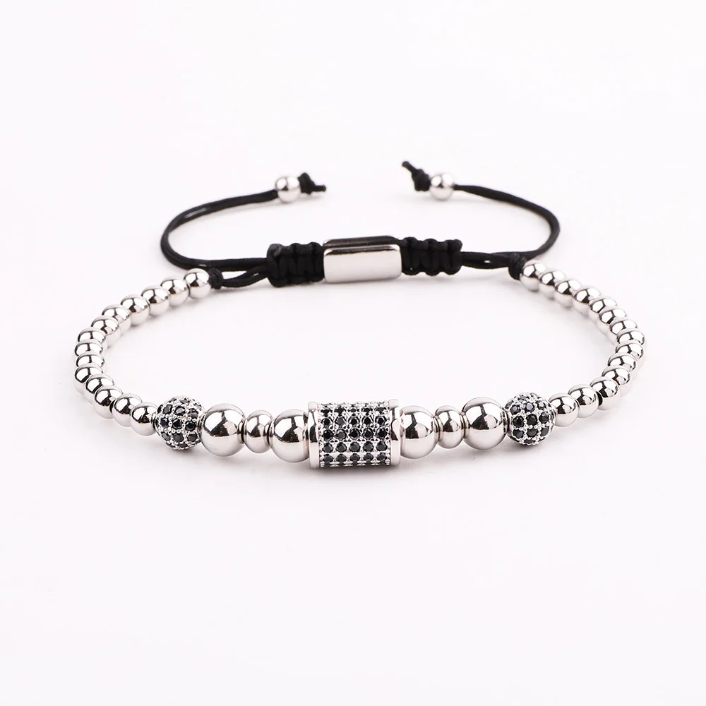 New Design Men Bracelet Micro CZ Pave Charm Handmade Braided Macrame Friendship Bracelet Men Jewelry Gift - Image 3