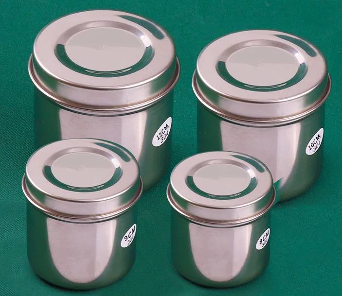 Cilindro de Álcool Inoxidável Desinfecção Algodão Bola Recipiente Gaze Pomada Copo Engrossado Anti-iodo Cosméticos Dressi 304 Aço 7 Cheap Instrumentos p pálpebra