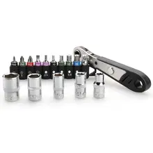 16 шт. Реверсивный Мини-ключ гаечный ключ набор красочные Phillips, Шестигранник Шестигранная головка ключ гаечный ключ держатель гнездовой муфты Многофункциональные комбинированные инструменты