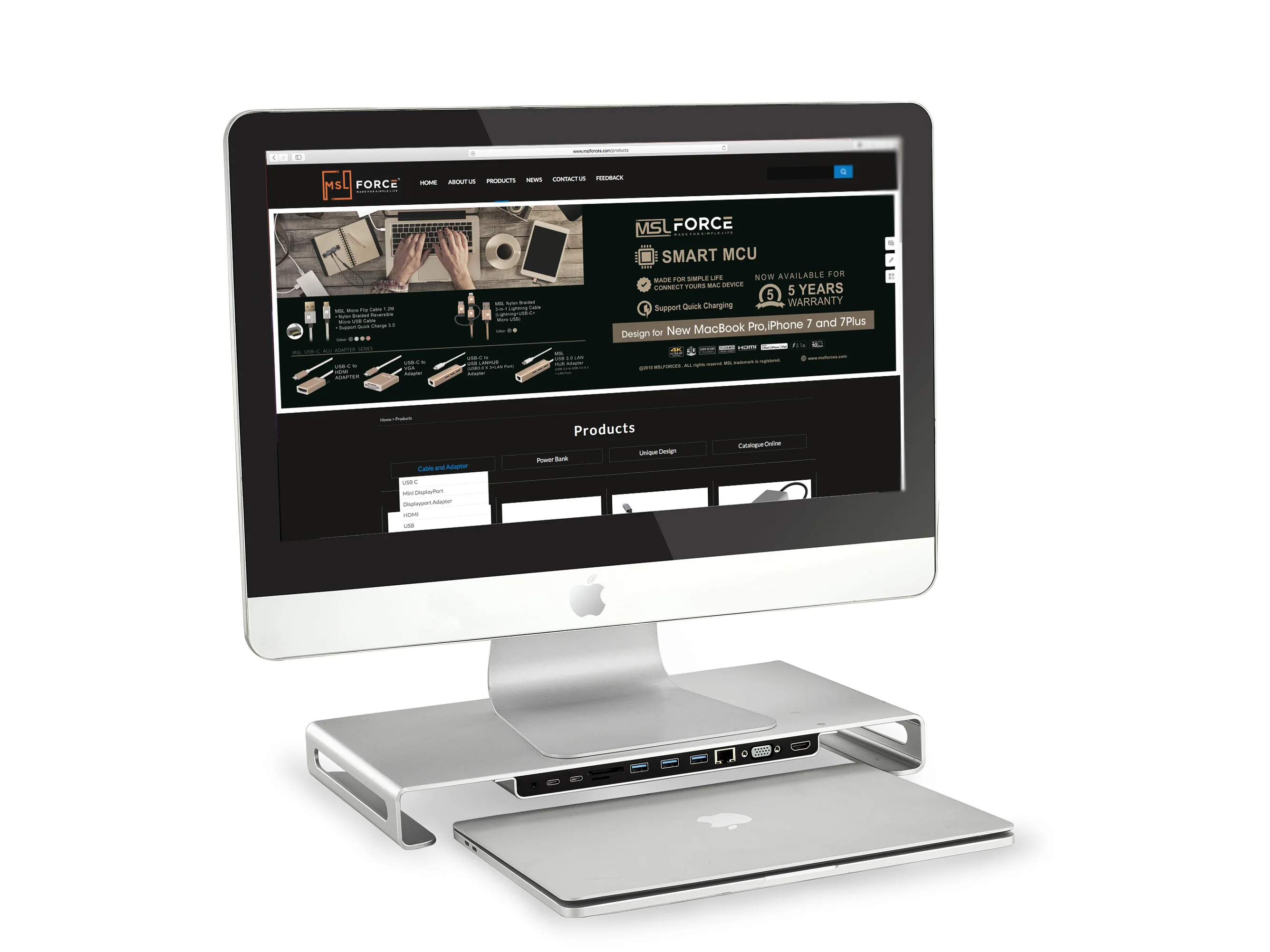  Monitor stand computer desktop monitor stand with Multi-function 11 in 1 USB C Docking for iMac Mac