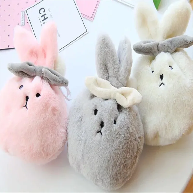 

Fashion Coin Purse Lovely Kawaii Cartoon Rabbit Pouch Women Girls Small Wallet Soft plush rabbit drawstring Coin Bag Kid Gift