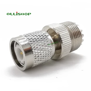 

1Pcs UHF Adapter Connector UHF SO-239 SO239 Female to TNC Male Connector TNC Plug to UHF Jack RF Converter Gold Plated brass