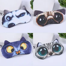 

Eye Mask Eyeshade Cover Shade Natural Sleeping Eye Patch Cute Cat Dog Sleep Mask Women Men Soft Blindfold Travel Eyepatch