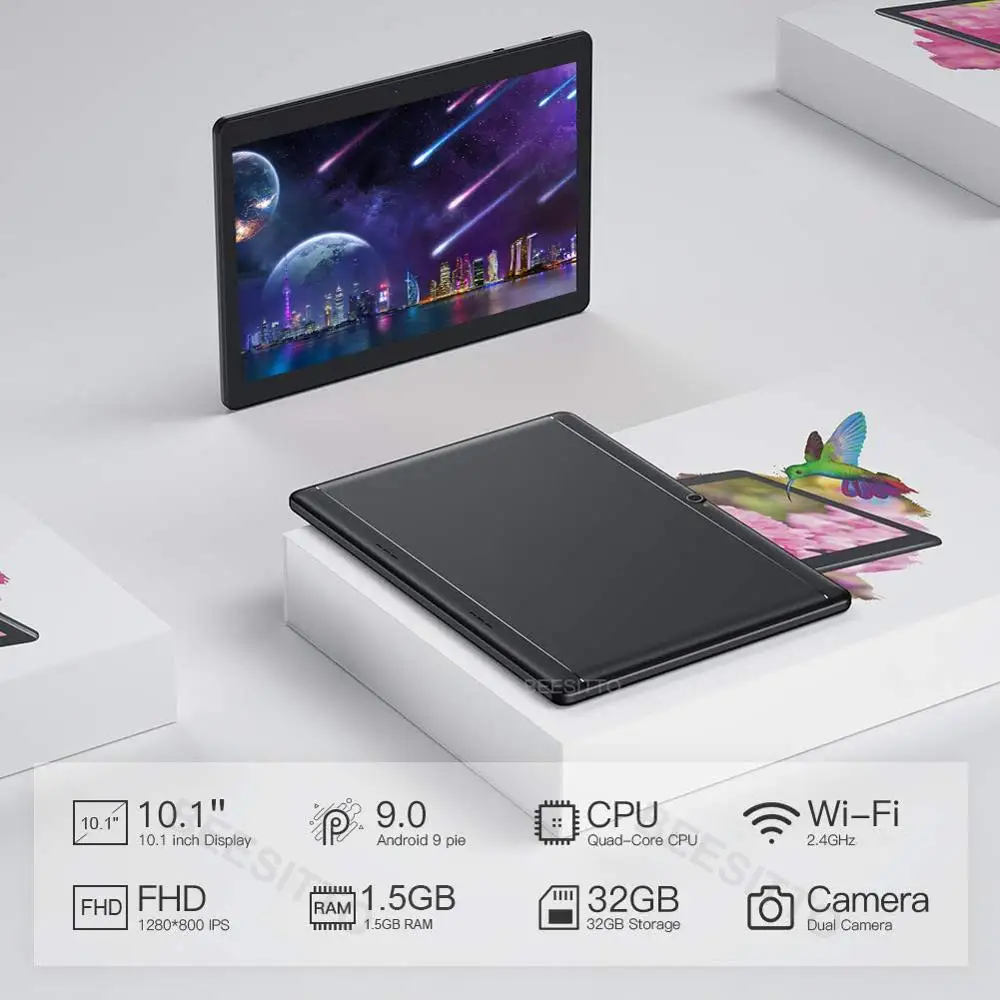 Планшет Android 9 0 10 дюймов 3G телефонные звонки 32 ГБ памяти eMMC 1280*800 IPS WIFI планшеты